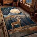 Moonlit Deer Runner Carpet Runner Rug - Cute Pet Design | Animal Printed Runner Rug