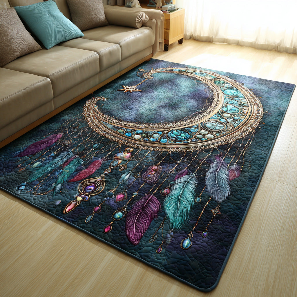 Moonlit Dreamcatcher area rug in a living room