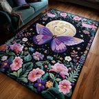 Moonlit Flight area rug in a living room