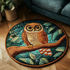 Moonlit Guardian Round Mat Rug - Nature Design | Serene Home Decor