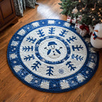 Moonlit Lodge Round Mat Rug - washable non-slip printed rug