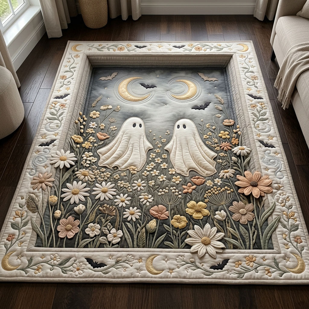 Moonlit Meadow Spirits area rug in a living room