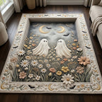 Moonlit Meadow Spirits area rug in a living room