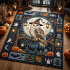 Moonlit Owl Magic area rug in a living room