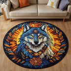 Moonlit Path Round Mat Rug - Nature Design | Serene Home Decor
