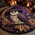 Moonlit Sentine Round Mat Rug - washable non-slip printed rug