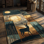 Moonlit Stag Runner Carpet Runner Rug - Cute Pet Design | Animal Printed Runner Rug