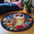 Moonlit Wings Round Mat Rug - Nature Design | Serene Home Decor
