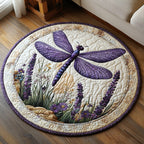 Moonlit Wings Round Mat Rug - washable non-slip printed rug