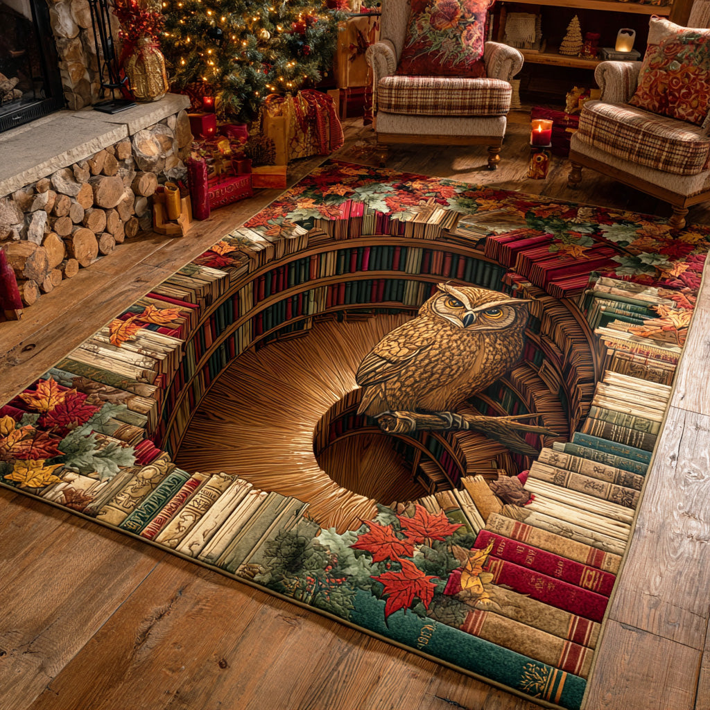 Moonlit Wisdom area rug in a living room