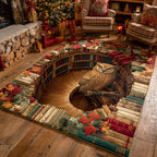 Moonlit Wisdom area rug in a living room
