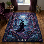 Moonlit Witch area rug in a living room