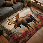 Moose Haven area rug in a living room