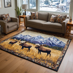 Moose Peak area rug in a living room
