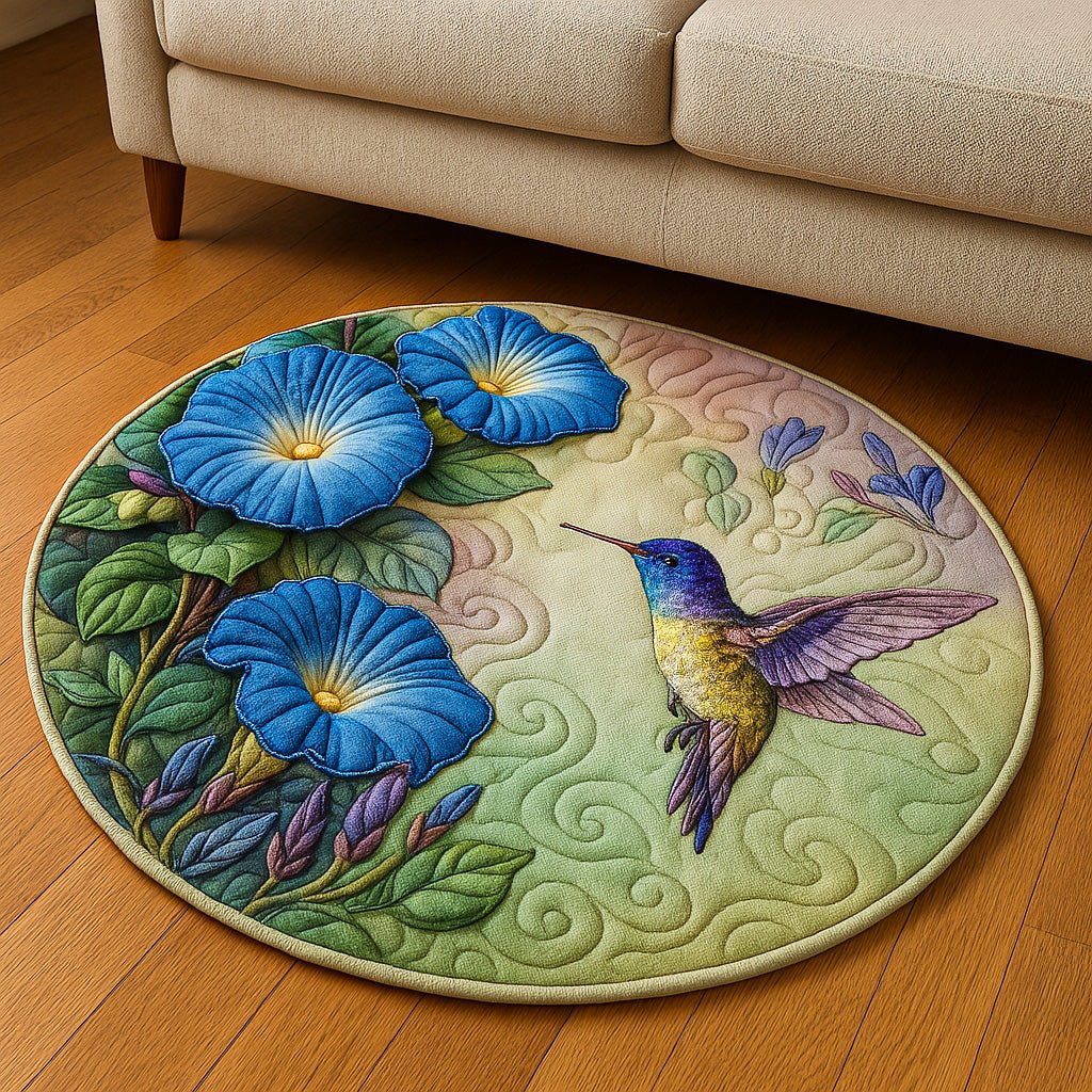 Morning Glory Delight Round Mat Rug - Nature Design | Serene Home Decor