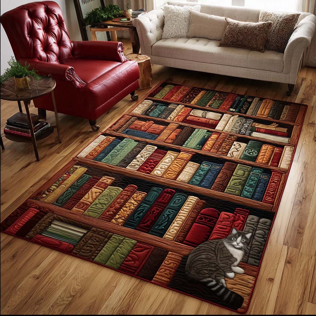 Morning Reads area rug in a living room