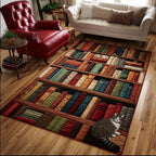 Morning Reads area rug in a living room