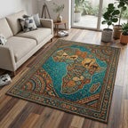 Mosaic Africa area rug in a living room