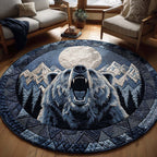 Moss Claw Round Mat Rug - washable non-slip printed rug