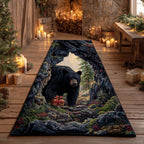 Mossy Bear Runner Carpet Runner Rug - Cute Pet Design | Animal Printed Runner Rug