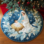 Mother Mary Round Mat Rug - washable non-slip printed rug