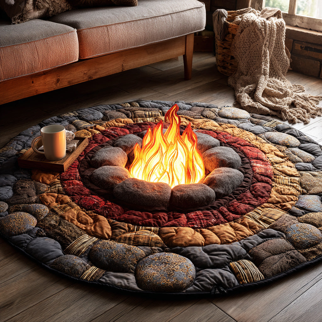 Mountain Camp Circle Round Mat Rug
