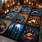 Mountain Echo area rug in a living room