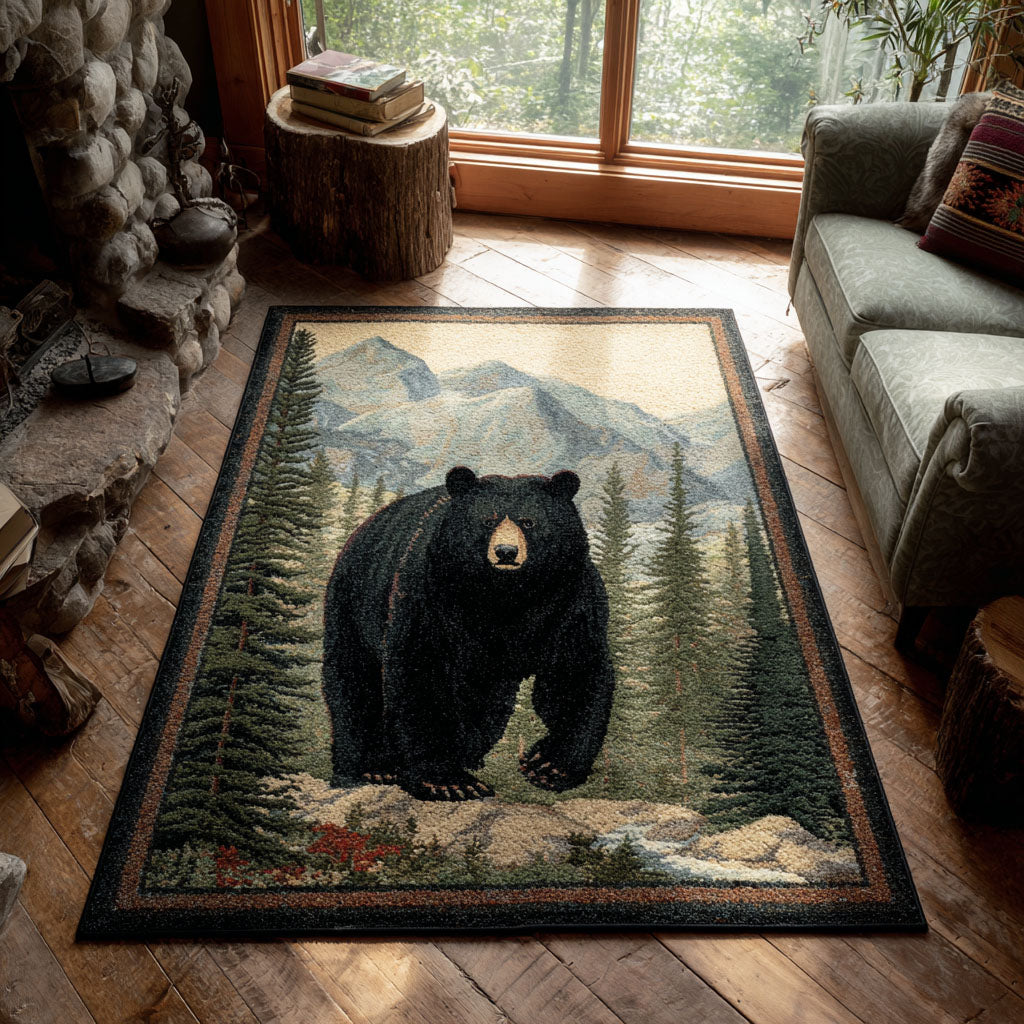 Mountain Lodge area rug in a living room