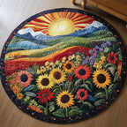 Mountain Mirage Round Mat Rug - washable non-slip printed rug