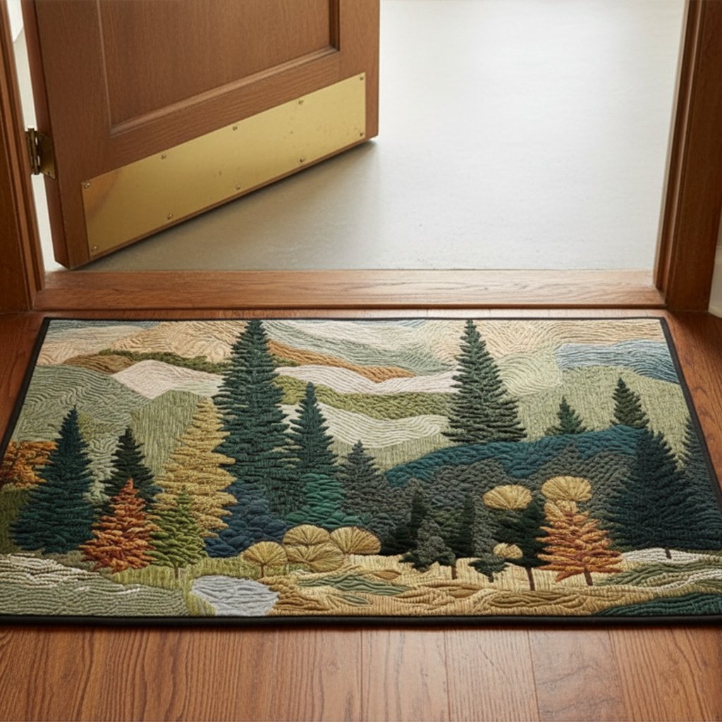 Mountain Pines Doormat - Nature Design | Printed Welcome Doormat