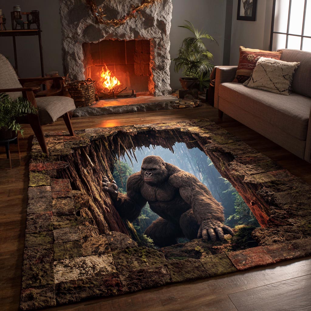 Mountain Shadow area rug in a living room