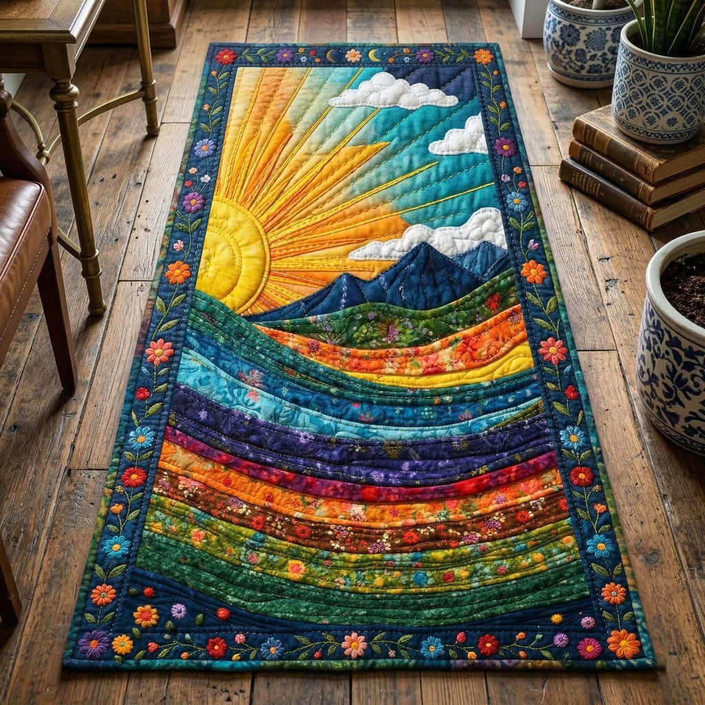 Mountain Sunrise Runner Rug - Nature Design | Serene Runner Rug