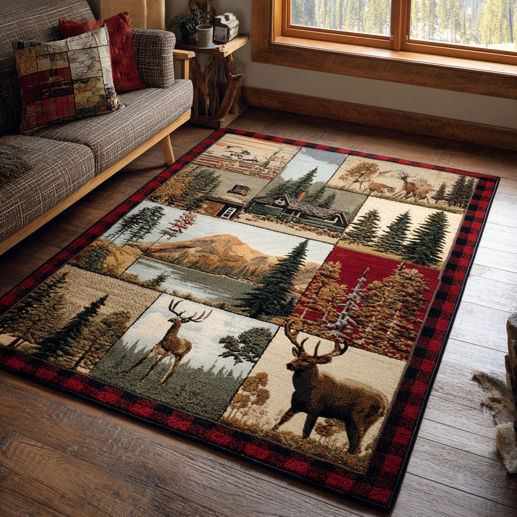 Mountain Trail area rug in a living room