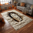 Mummy Legend area rug in a living room