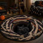 Mummy Magic Round Mat Rug - washable non-slip printed rug