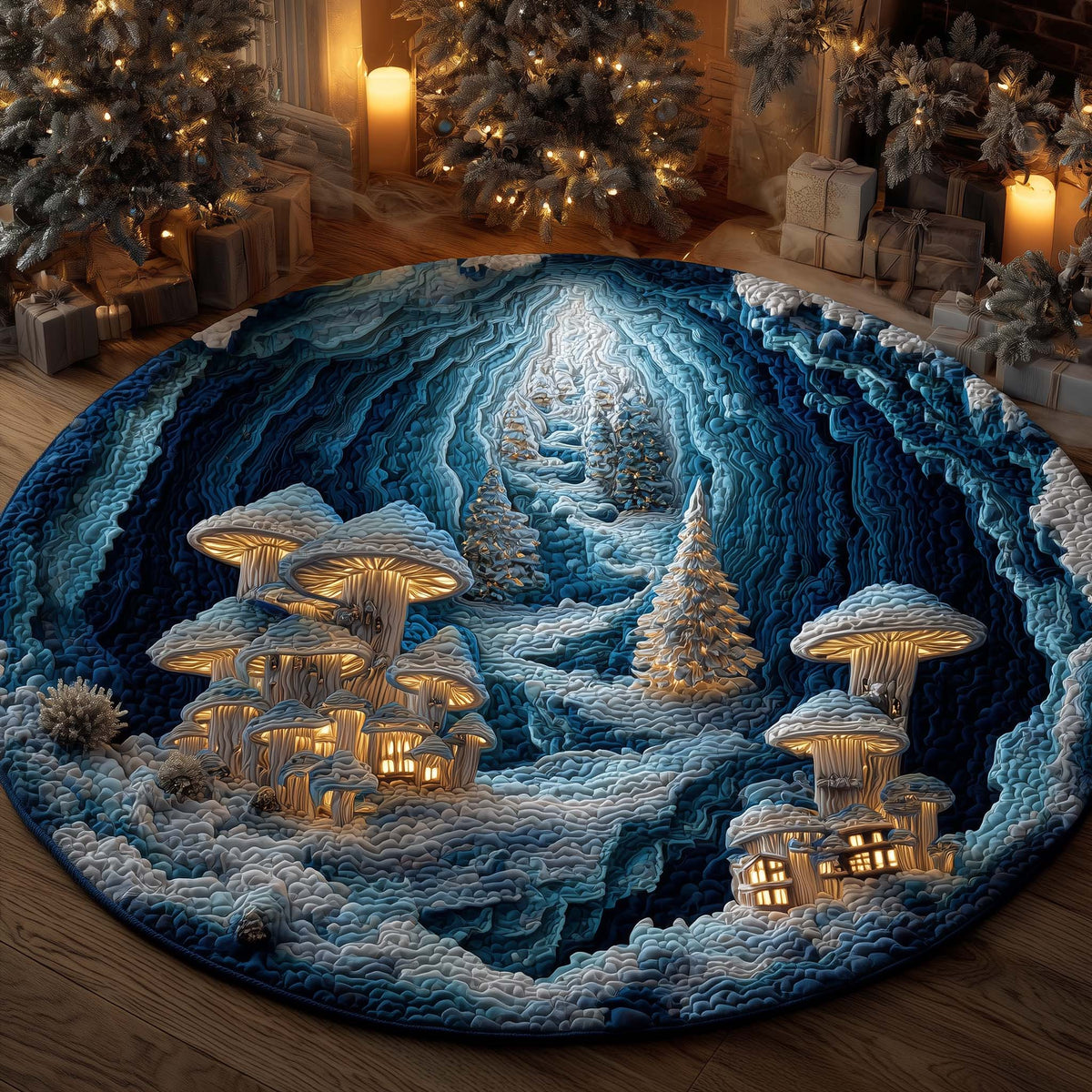 Mushroom Round Mat Rug