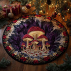 Mushroom Round Mat Rug - Nature Design | Serene Home Decor
