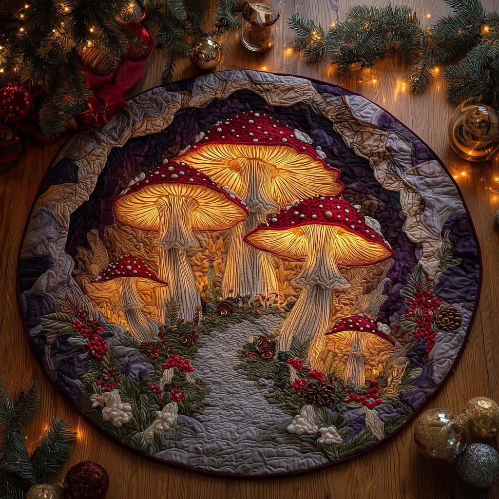 Mushroom Round Mat Rug - Nature Design | Serene Home Decor