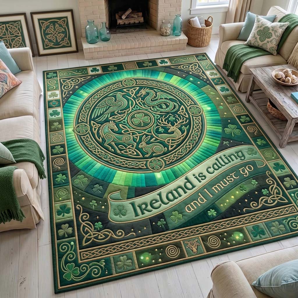 Must Go Ireland area rug in a living room