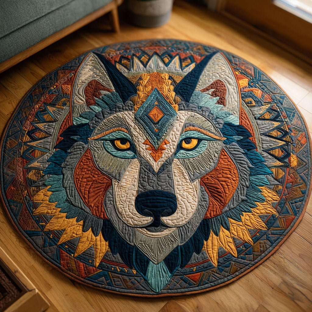 Mystic Alpha Round Mat Rug - washable non-slip printed rug