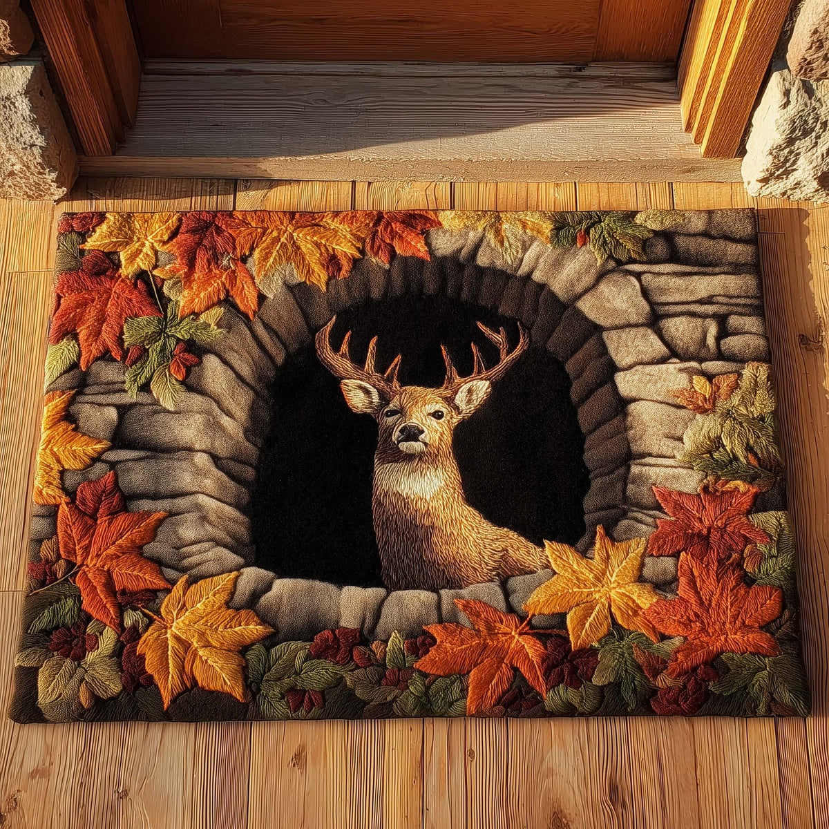 Mystic Autumn Deer Doormat - Cute Animal Design | Printed Welcome Doormat