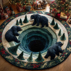 Mystic Bear Round Mat Rug - Cute Pet Design | Animal Printed Home Decor
