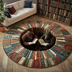 Mystic Bigfoot Round Mat Rug - washable non-slip printed rug