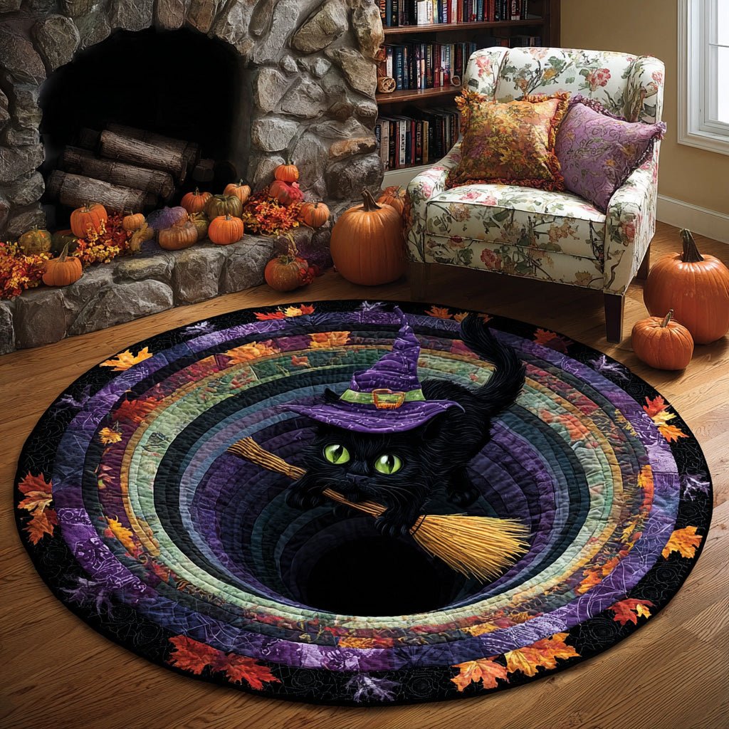 Mystic Broom Round Mat Rug - Nature Design | Serene Home Decor