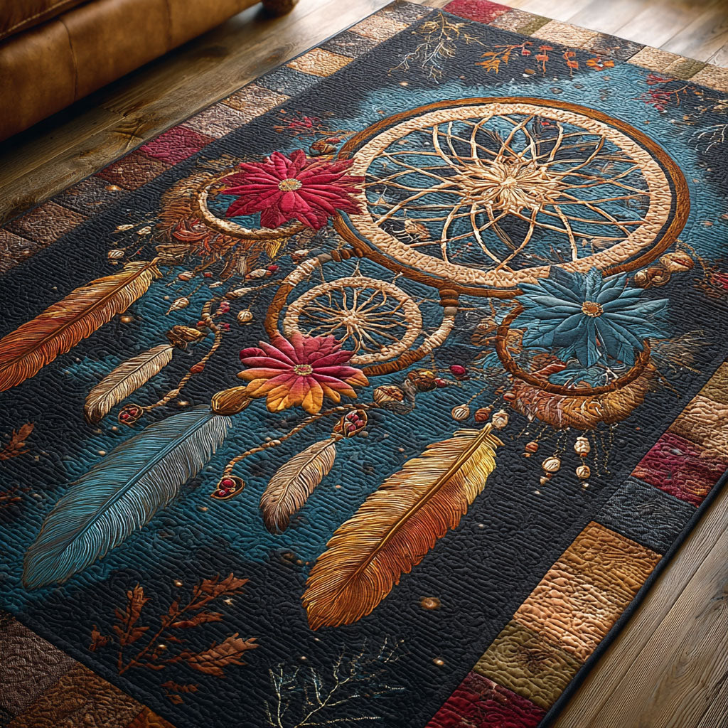 Mystic Circle area rug in a living room