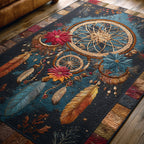Mystic Circle area rug in a living room