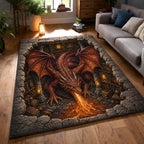 Mystic Dragon area rug in a living room