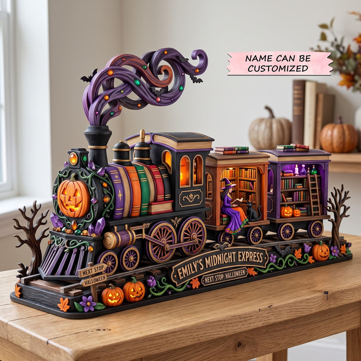 Mystic Express wooden block, laser-cut 3-layer wood