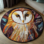 Mystic Feathers Round Mat Rug - Nature Design | Serene Home Decor