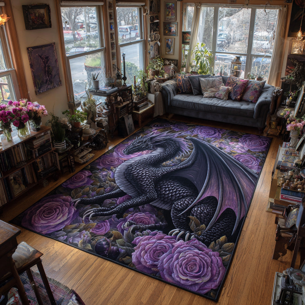 Mystic Flame area rug in a living room